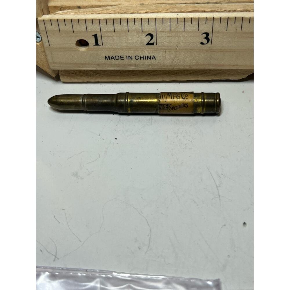 Vintage Brass Dummy Cartridge Advertising Tool Collectible Industrial Decor